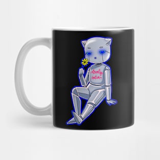 Robot cat blue Mug